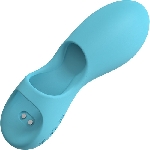 Loveline Joy Rechargeable Waterproof Silicone Finger Vibrator - Blue
