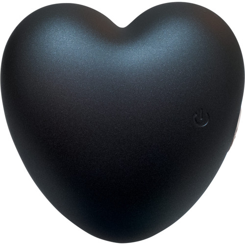 Amore Pleasure Vibe Silicone Heart Shaped Rechargeable Clitoral Stimulator By VeDO - Black