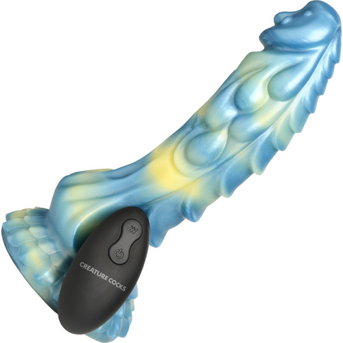 Sea Stallion 8.25" Rechargeable Vibrating Silicone Suction Cup Dildo With Remote By Creature Cocks