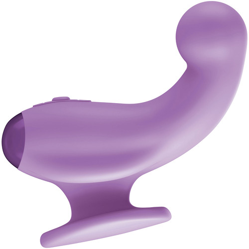 JimmyJane Curved Gripp Waterproof Rechargeable Silicone Vibrator - Purple