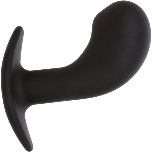 Rock Bottom Curved Probe Rechargeable Waterproof Silicone Vibrating Prostate Massager By CalExotics