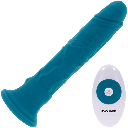 Tsunami Rechargeable Waving & Vibrating Silicone Suction Cup Dildo With Remote By Evolved Novelties