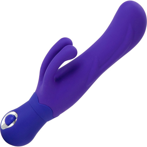 Double Dancer Waterproof Silicone Rabbit Style Vibrator By CalExotics - Purple