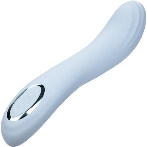 Azure Collection Contoured G Rechargeable Waterproof Silicone G-Spot Vibrator By CalExotics