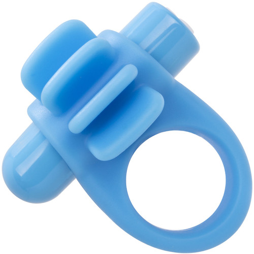 Charged Skooch Vibrating Silicone Cock Ring By Screaming O - Blue