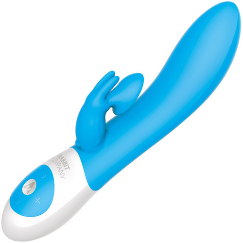 Kissing Rabbit Clitoral Suction Silicone Rechargeable Vibrator by The Rabbit Company - Blue