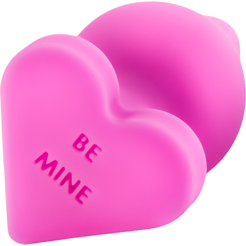 Play With Me Naughty Candy Heart Silicone Butt Plug By Blush - Be Mine Pink