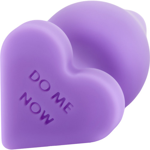 Play With Me Naughty Candy Heart Silicone Butt Plug By Blush - Do Me Now Purple