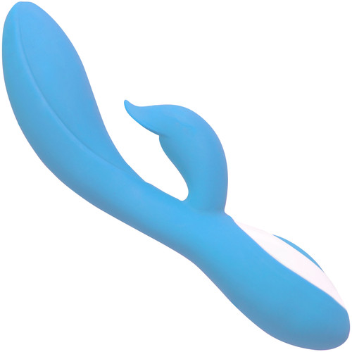 Wonderlust Harmony Rechargeable Silicone Dual Stimulation Rabbit Style Vibrator - Blue