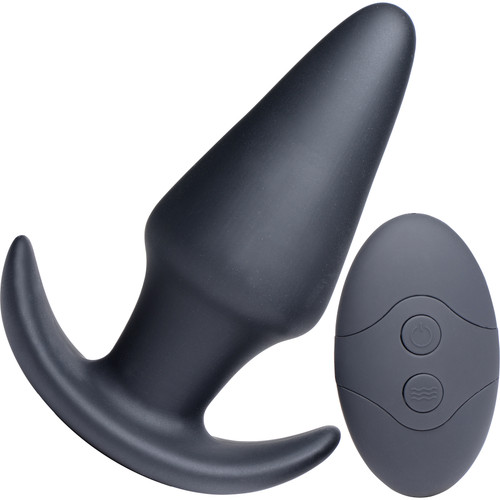 Thump It 7X Silicone Rechargeable Thumping Anal Plug With Remote Control - Large