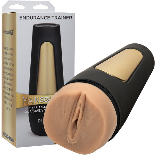 Main Squeeze Endurance Trainer Penis Masturbator Pussy by Doc Johnson - Vanilla