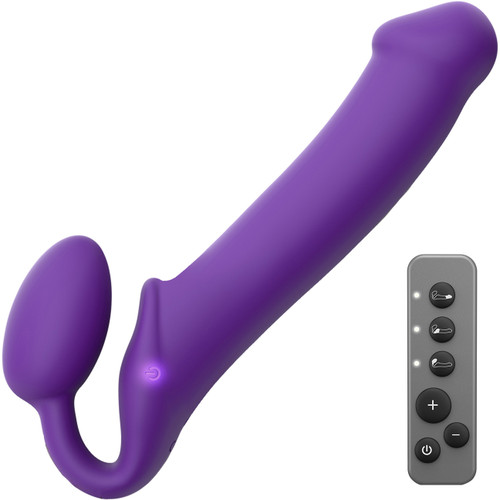 Strap-on-Me Silicone Vibrating Remote Control Strapless Strap-On - Extra Large Purple