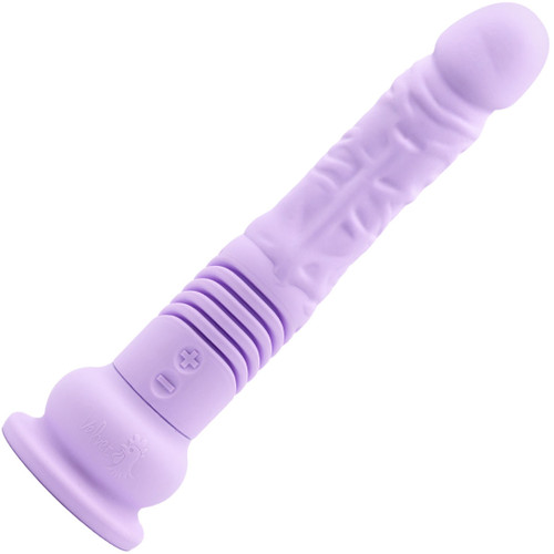 The Velvet Thruster Teddy XL Ultra Powerful Deep-Thrusting Silicone Dildo - Lilac