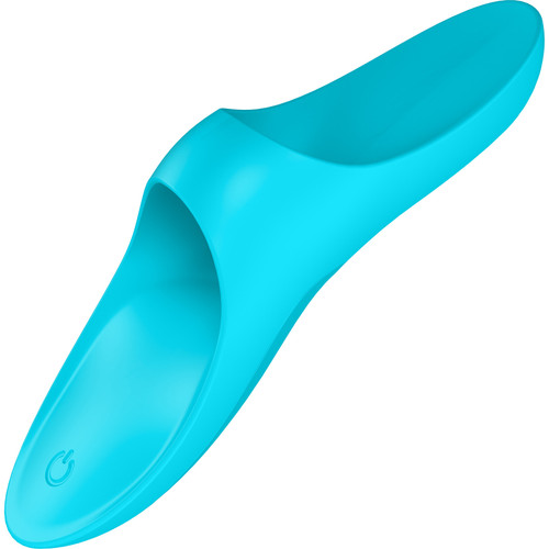 Satisfyer Teaser Rechargeable Waterproof Silicone Finger Vibrator - Blue