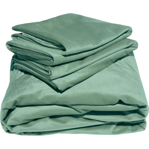 Liberator Liquid Velvet Sheet & Pillow Covers - King Size, Sage