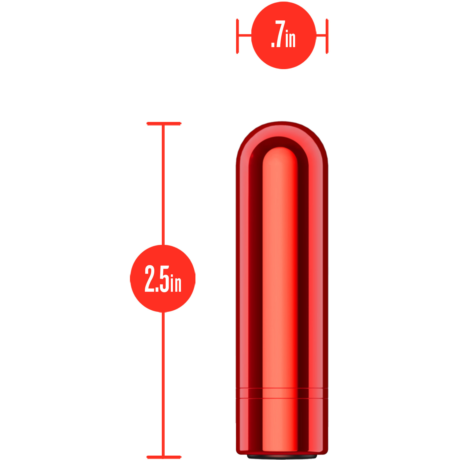 Kool Vibes Rechargeable Bullet Vibrator - Measurements