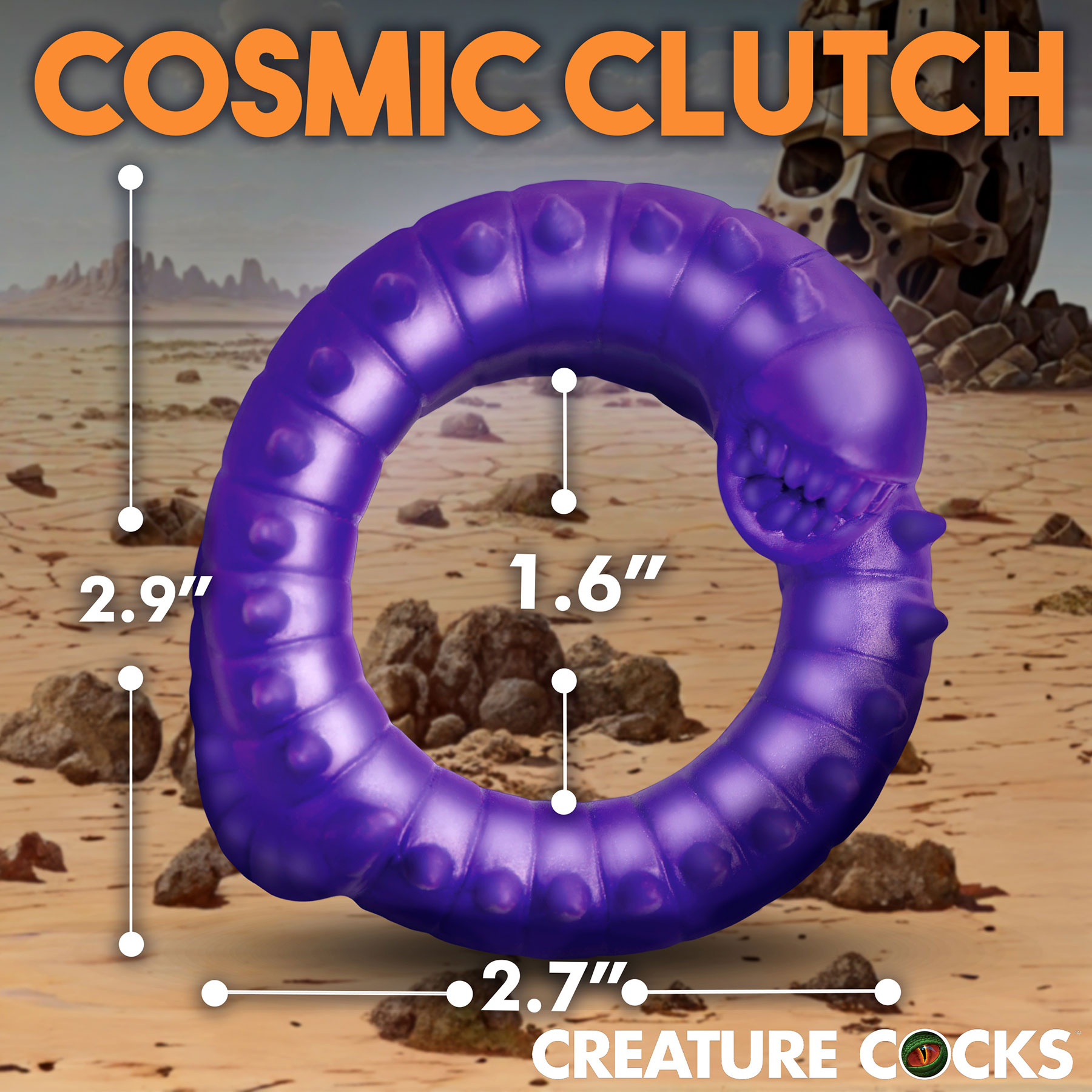 Slitherine Silicone Cock Ring - Measurements