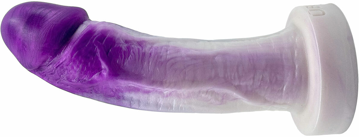 The Aveo Dual Density 8.5" Silicone Realistic Dildo By Uberrime - Side View