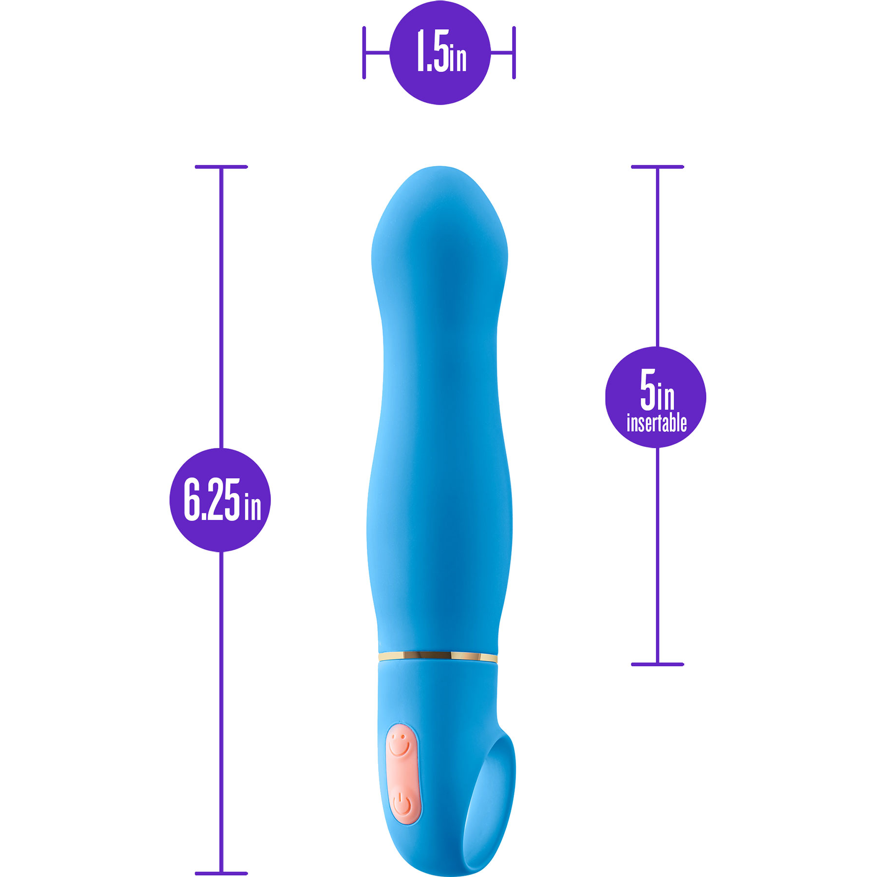 Aria Exciting AF 10-Function Silicone Waterproof Vibrator - Measurements