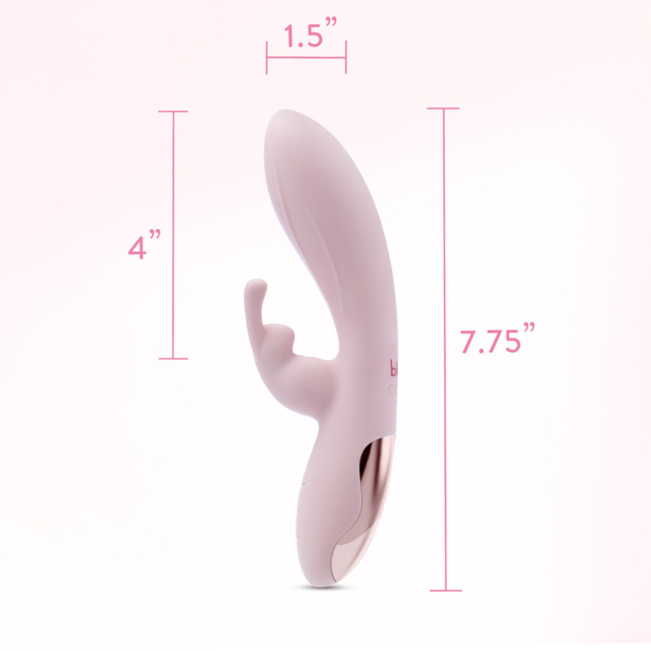 Morgan Rechargeable Silicone Rabbit Dual Stimulation Vibrator - Measurements