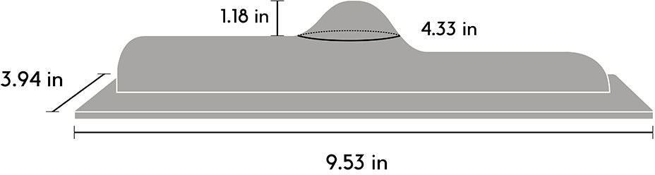 The Cowgirl Bareback Smooth Silicone Attachment - Measurements