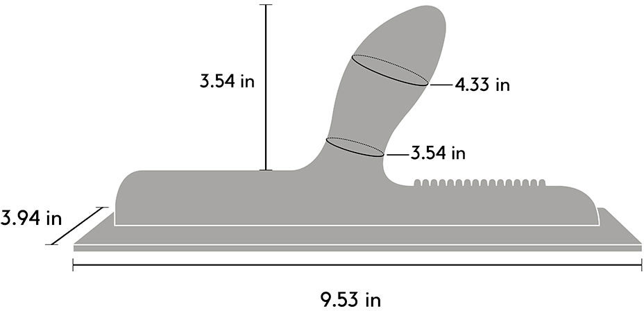 The Cowgirl Wild West Ribbed Dual Stimulation Silicone Attachment - Measurements