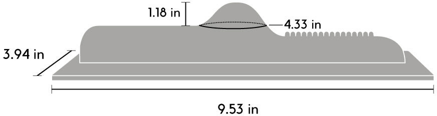 The Unicorn Magic Hide Studded Silicone Attachment - Measurements