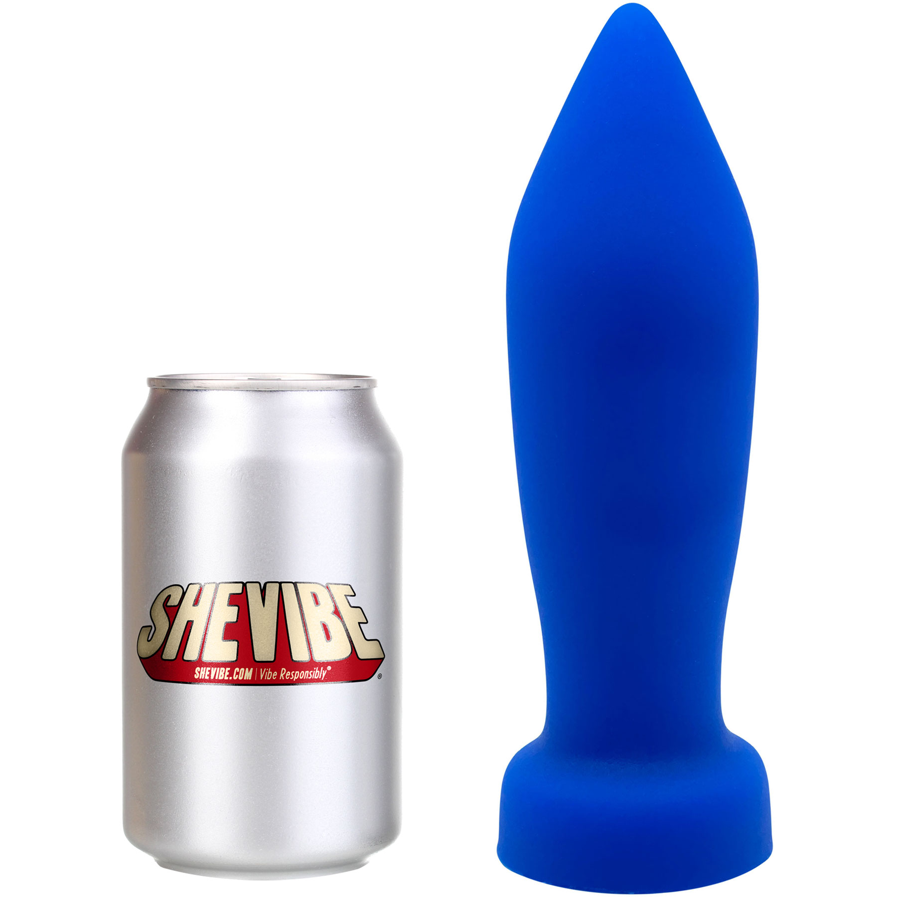 Topped Toys DEEP SPACE 80 Silicone Butt Plug - With Can For Size Reference