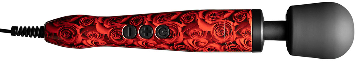 Doxy Extra Powerful Massage Wand Vibrator - Roses - Side View