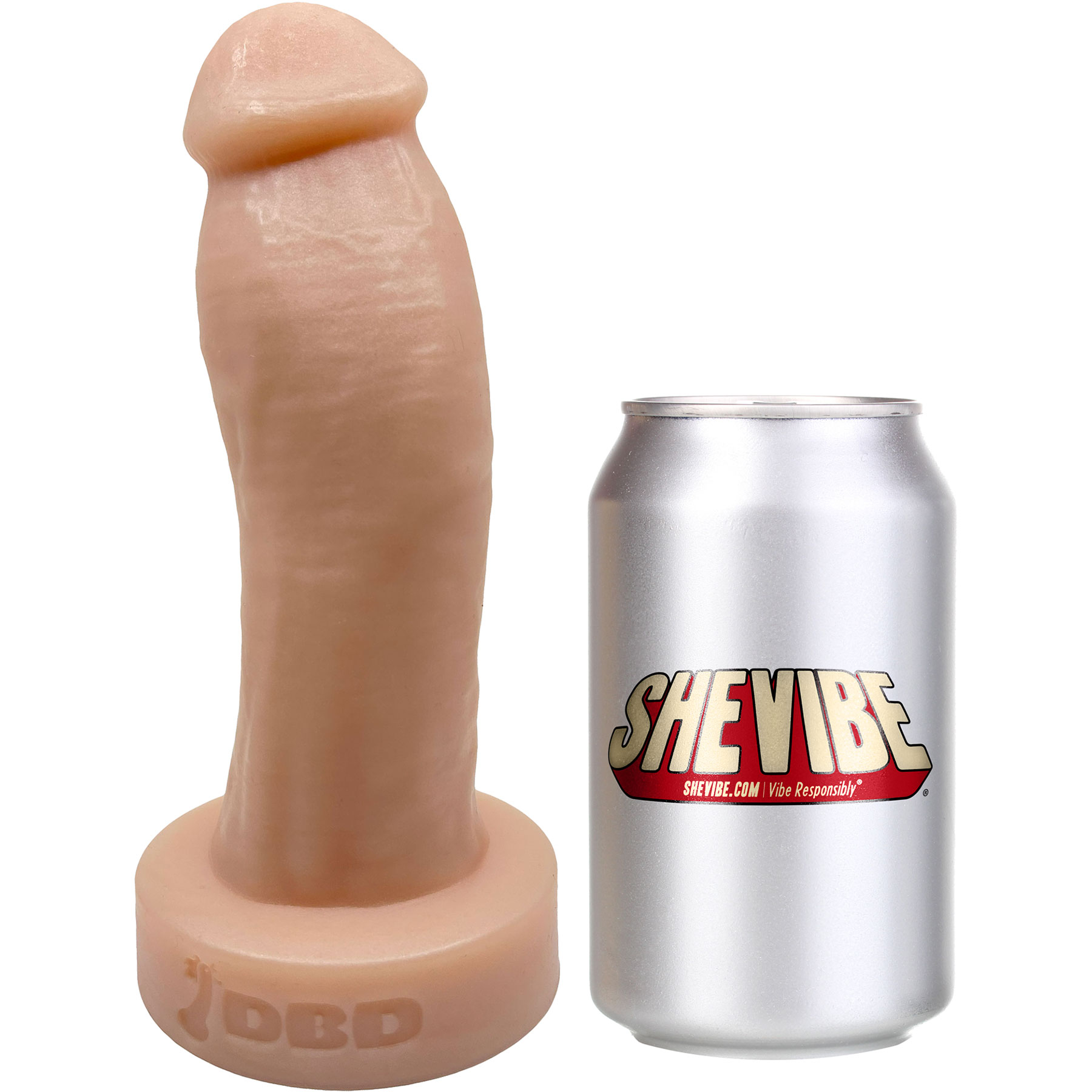 BIG Daddy Duncan Large 8" Platinum Silicone Realistic Dildo By Dee's Big Daddies - Measurements