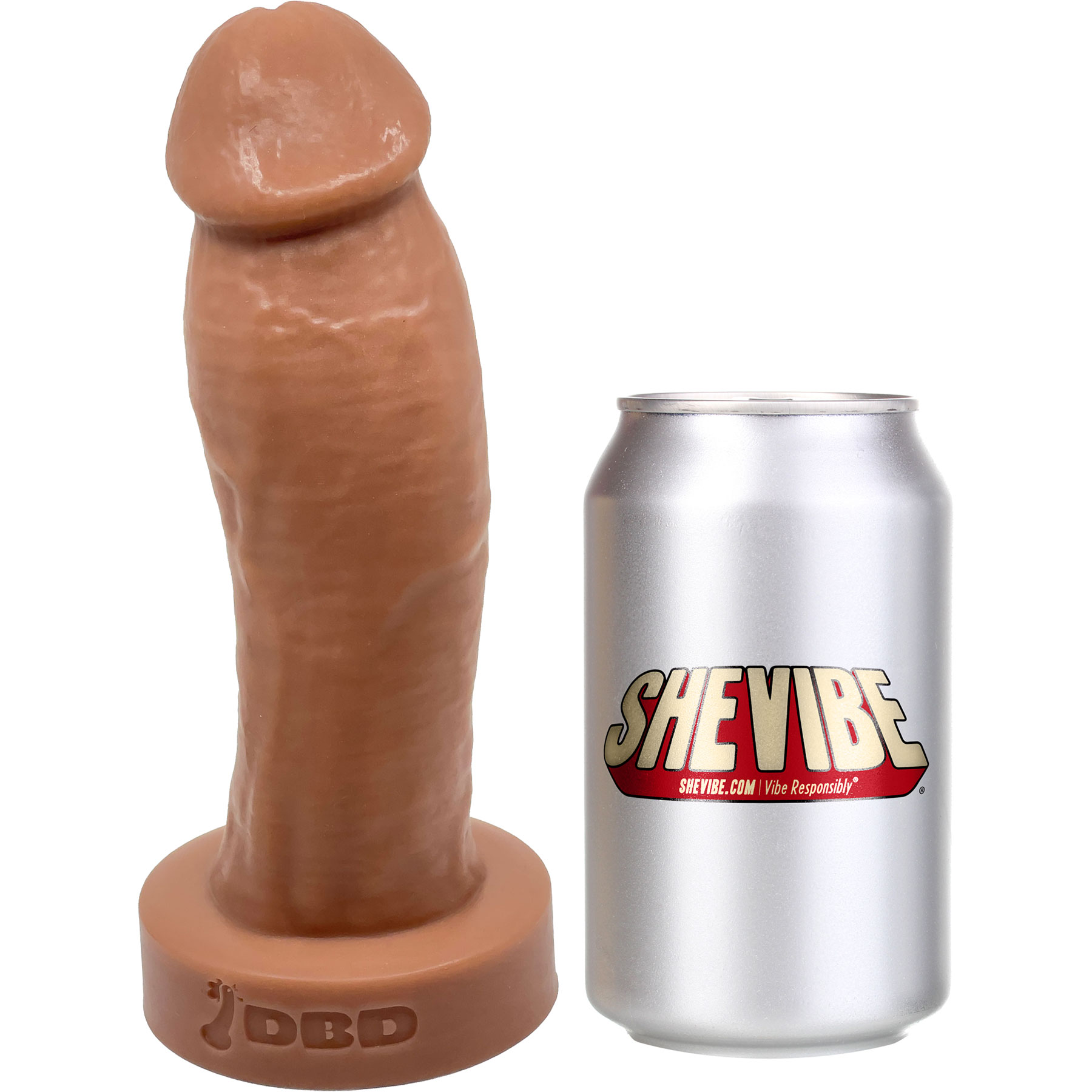 BIG Daddy Duncan Large 8" Platinum Silicone Realistic Dildo By Dee's Big Daddies - Measurements