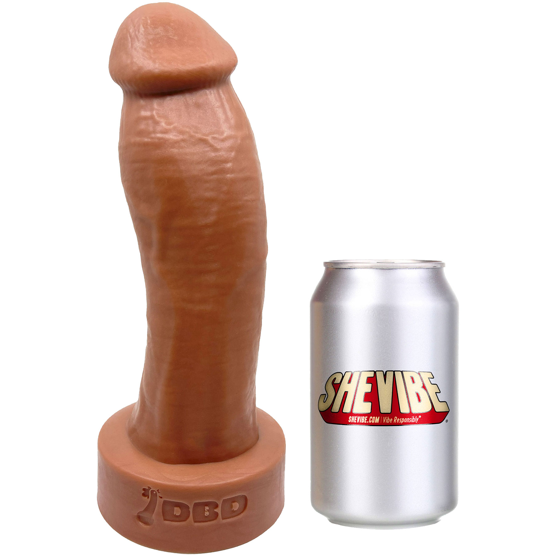 BIG Daddy Duncan XXL 10" Platinum Silicone Realistic Dildo By Dee's Big Daddies - Measurements