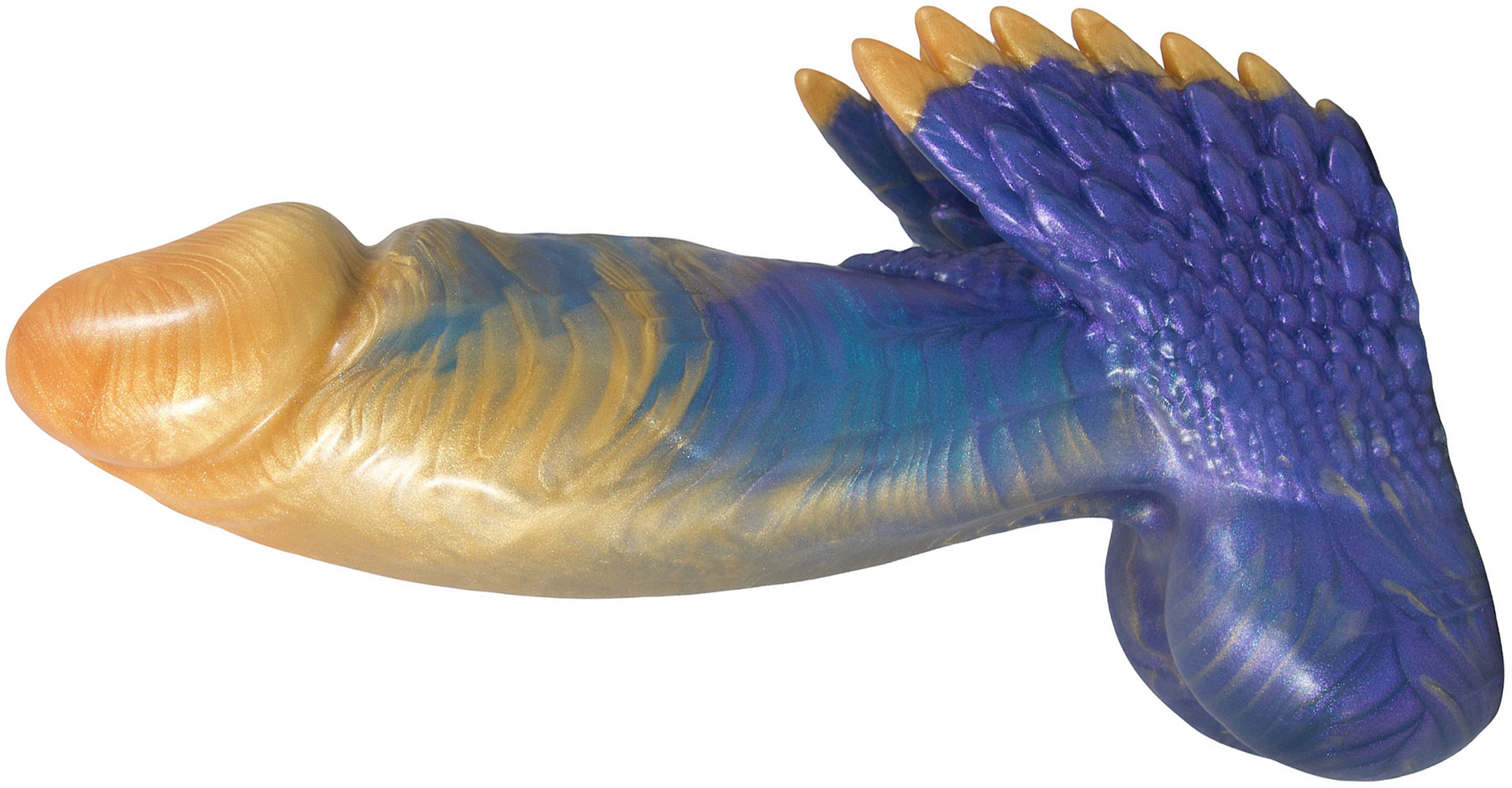 he Fascinus 8.25" Silicone Realistic Winged Fantasy Dildo By Uberrime - Side View