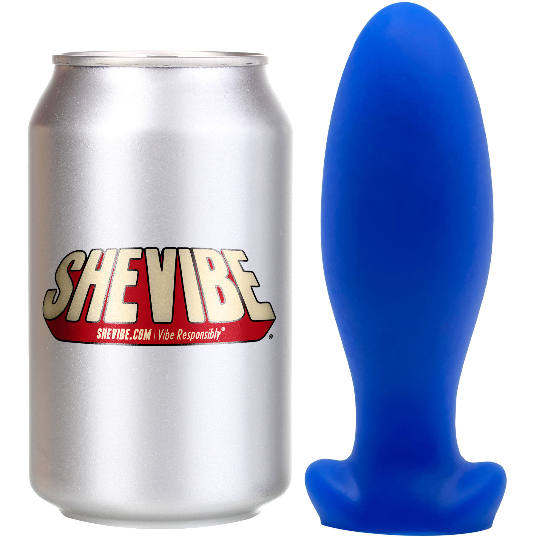 Topped Toys GAPE KEEPER 55 Silicone Butt Plug - With Can For Reference