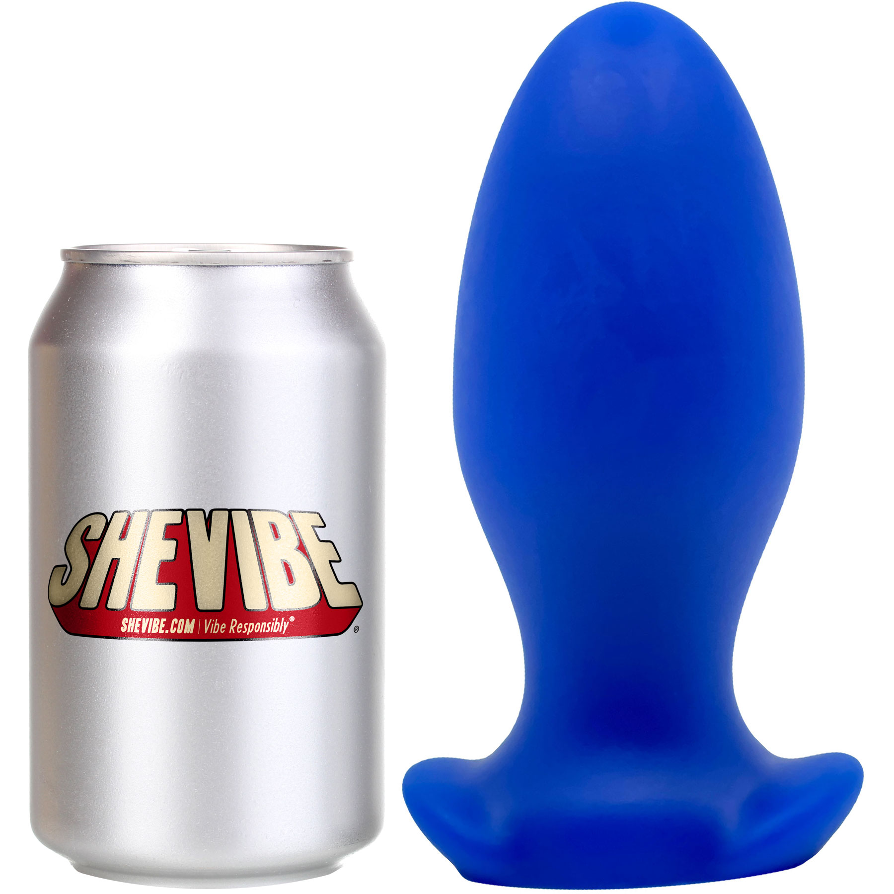 Topped Toys GAPE KEEPER 85 Silicone Butt Plug - With Can For Reference