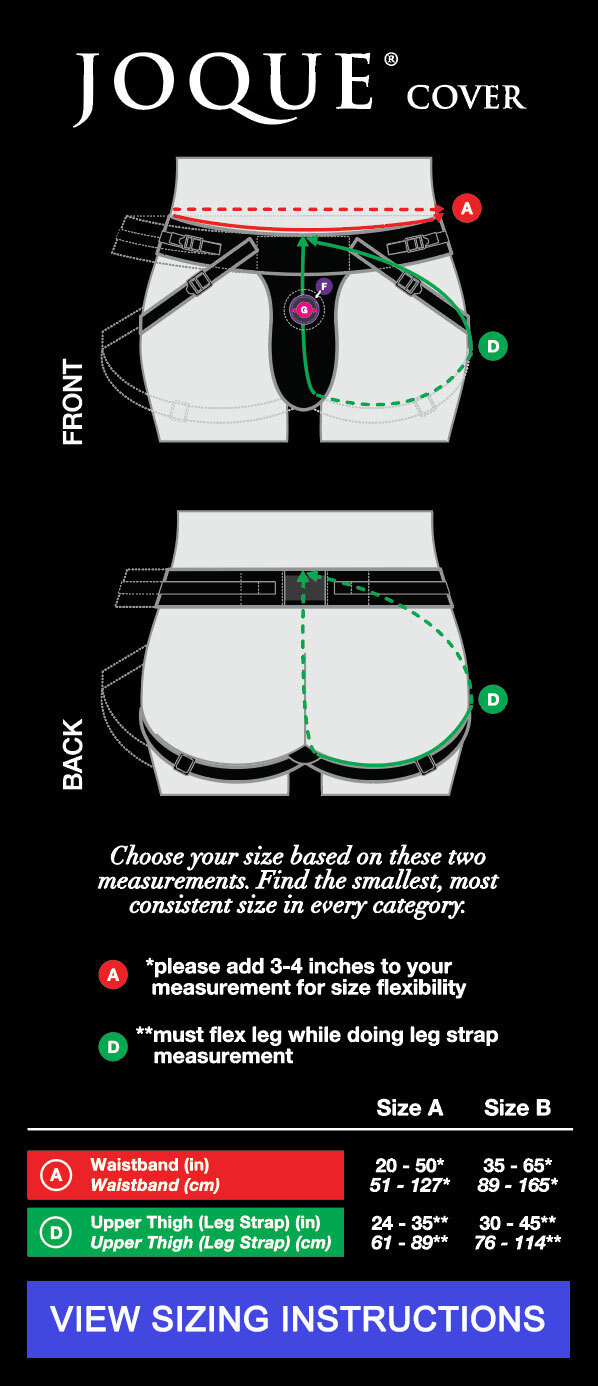 Joque Cover Harness Sizing Graphic