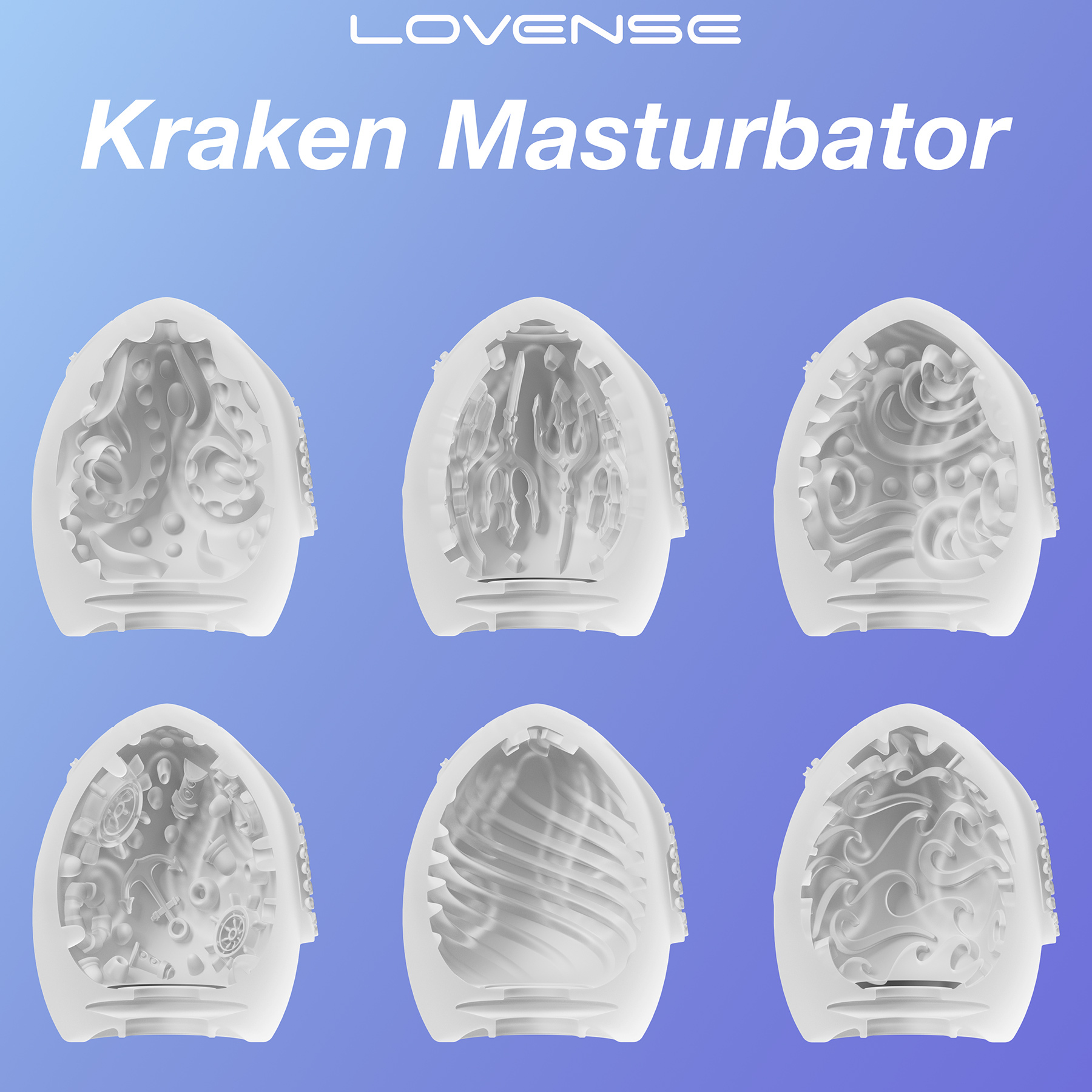 Lovense Kraken Egg Penis Masturbator Variety Six Pack - Inside Look