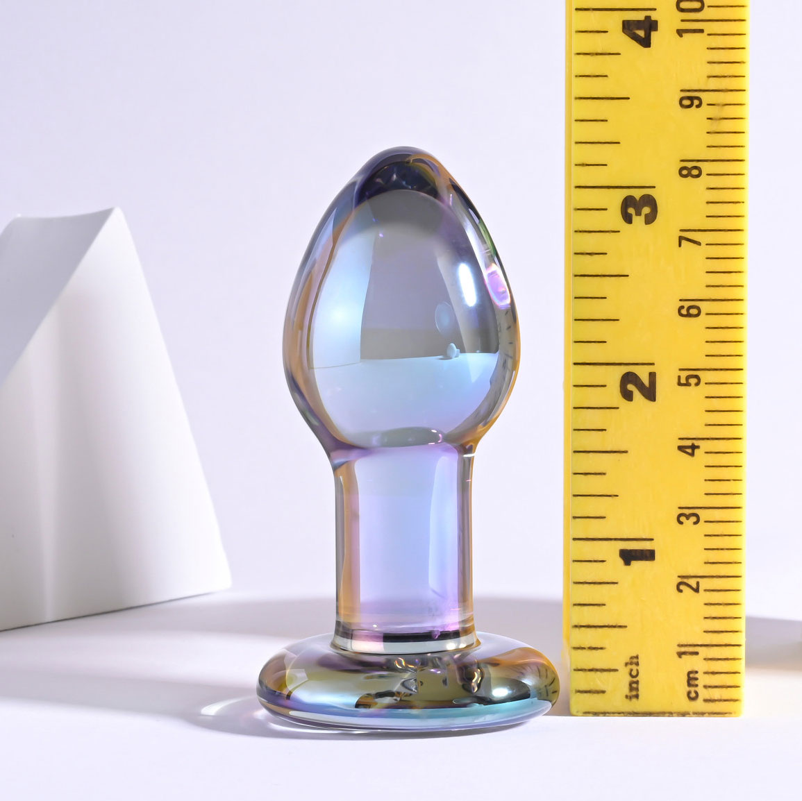 Playboy Pleasure Jewels Glass Butt Plug - Measurements