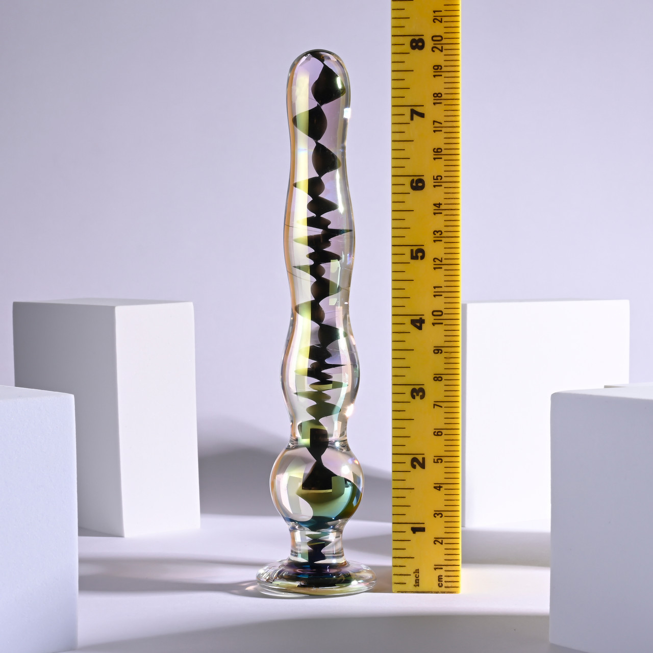 Playboy Pleasure Jewels Wand Glass Dildo - Measurements