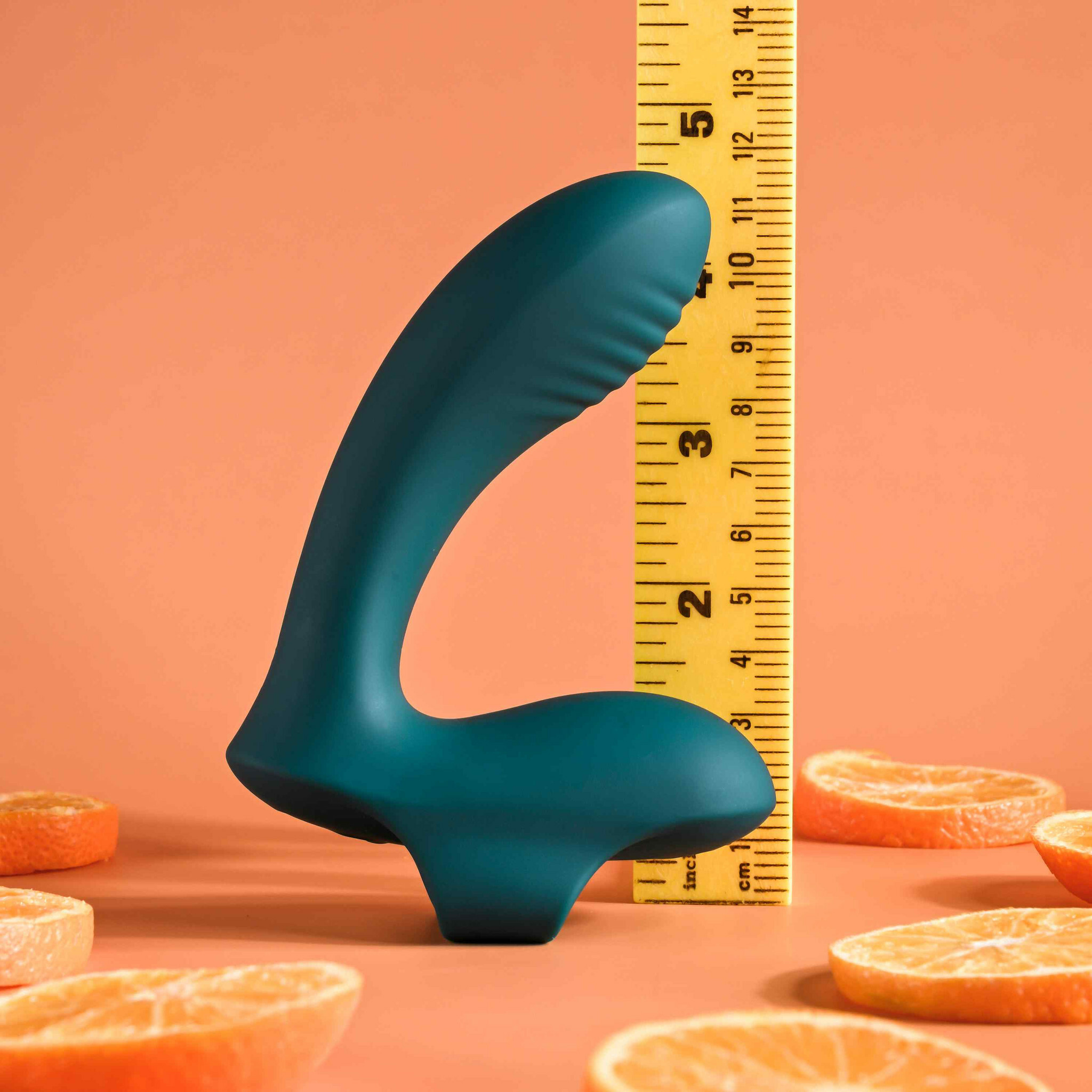 Playboy Pleasure Wrapped Around Your Finger Rechargeable Silicone G-Spot & P-Spot Finger Vibrator - Measurements