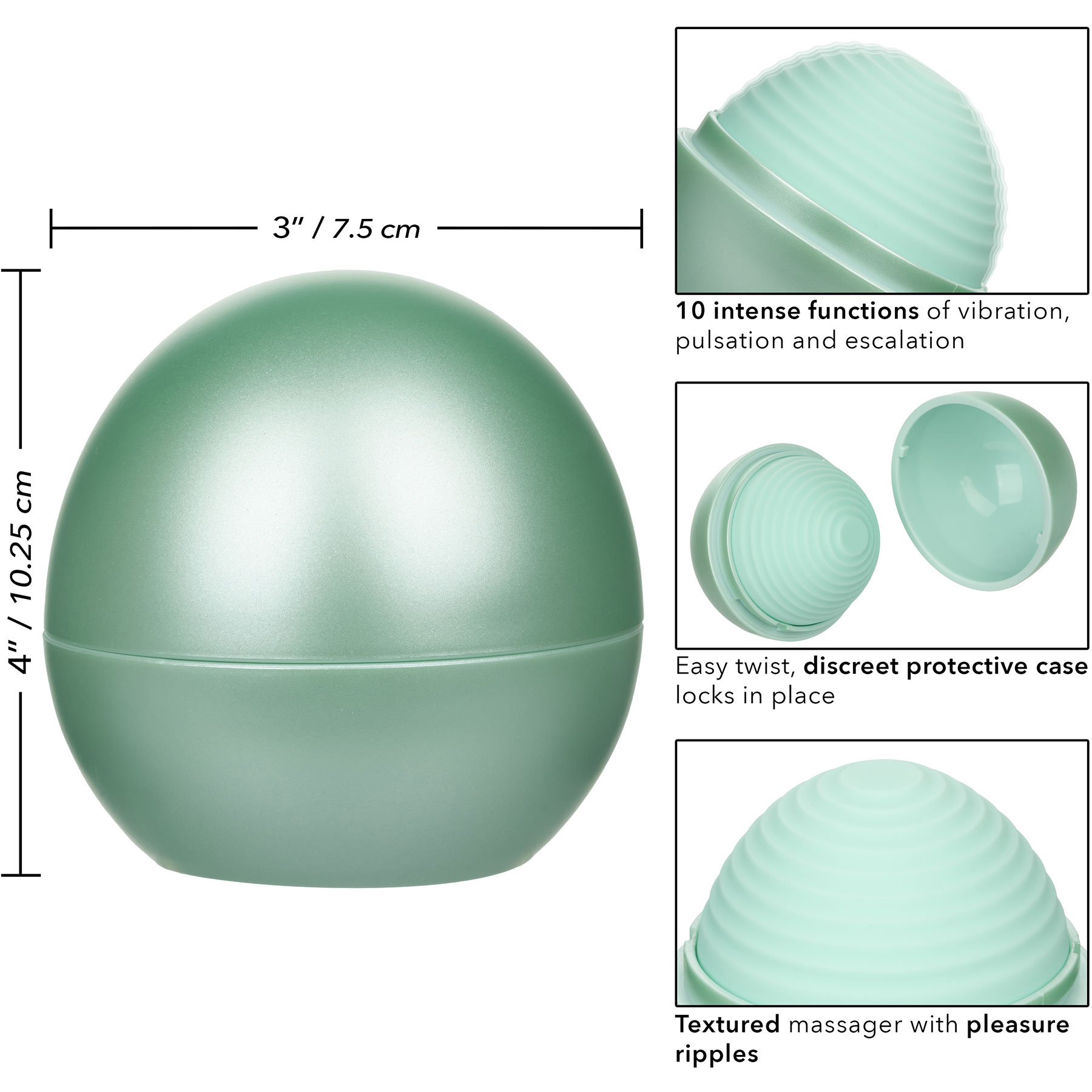 Opal Ripple Massager - Measurements