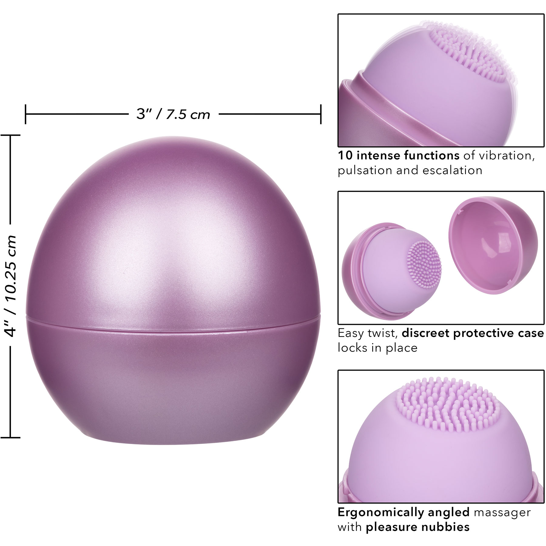 Opal Tickler Massager - Measurements