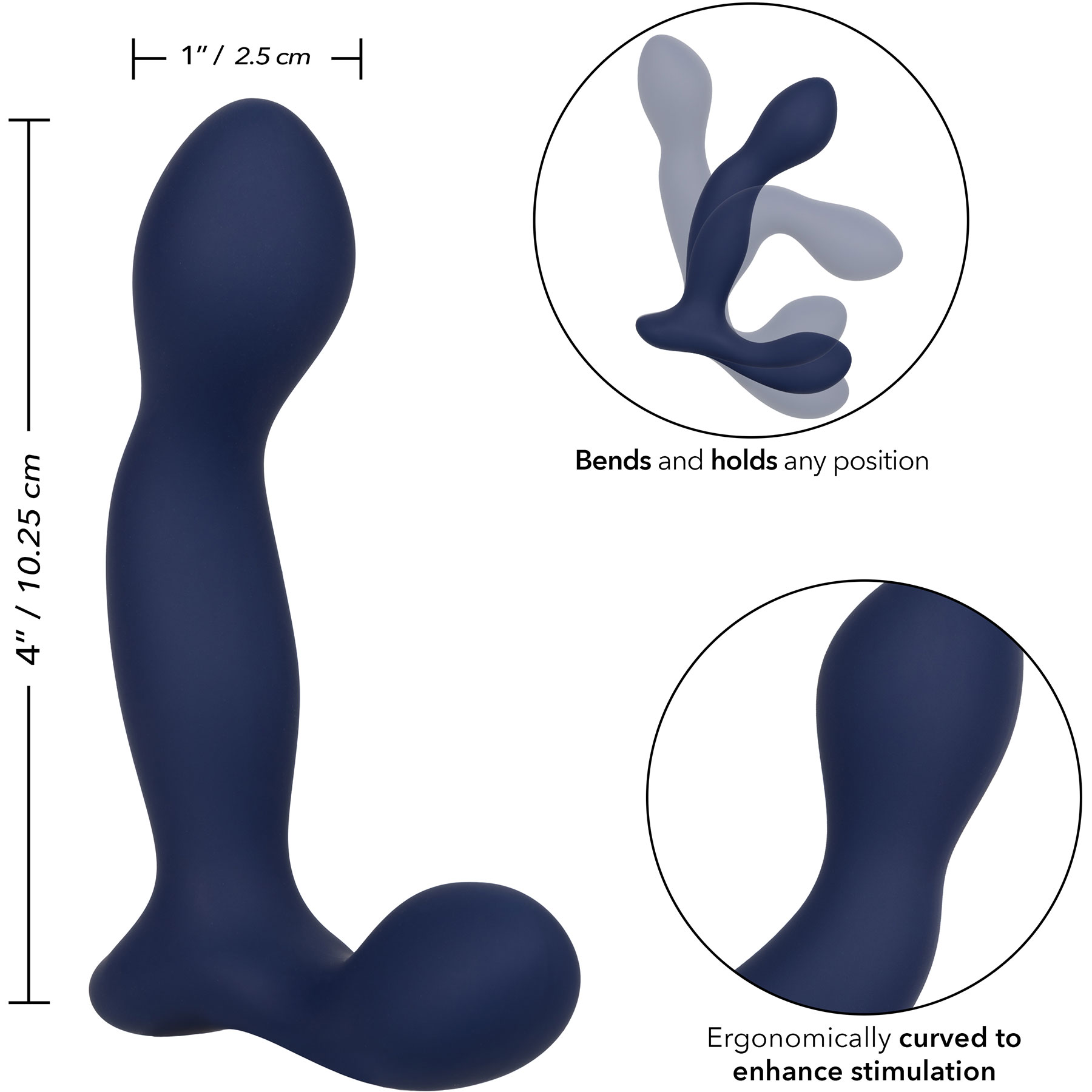 Viceroy Platinum Series Expert Silicone Anal Probe By CalExotics - Measurements