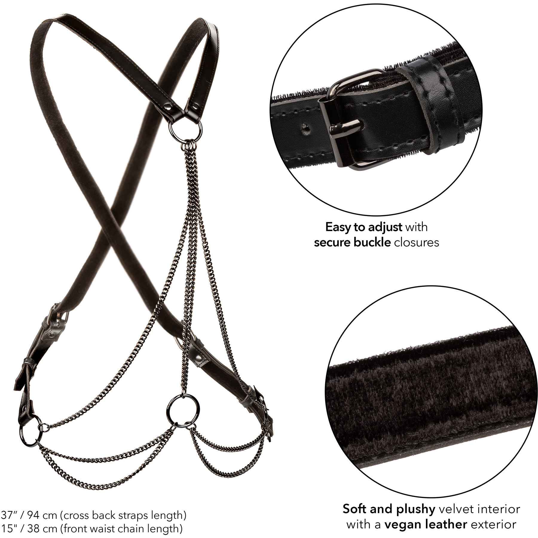 Euphoria Collection Multi Chain Harness - Measurements