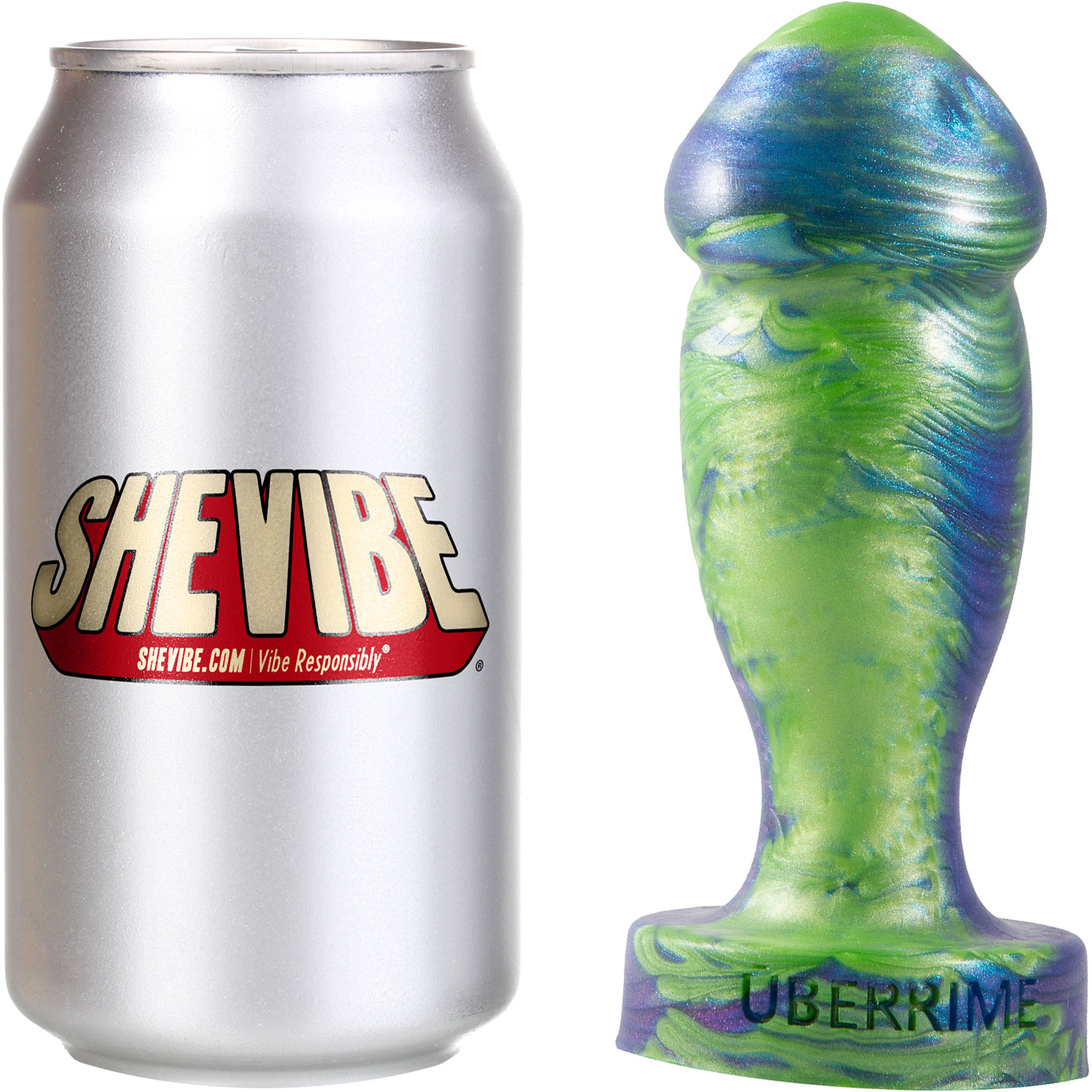 The Sentio 5" Silicone Dildo-Plug With Soda Can For Reference