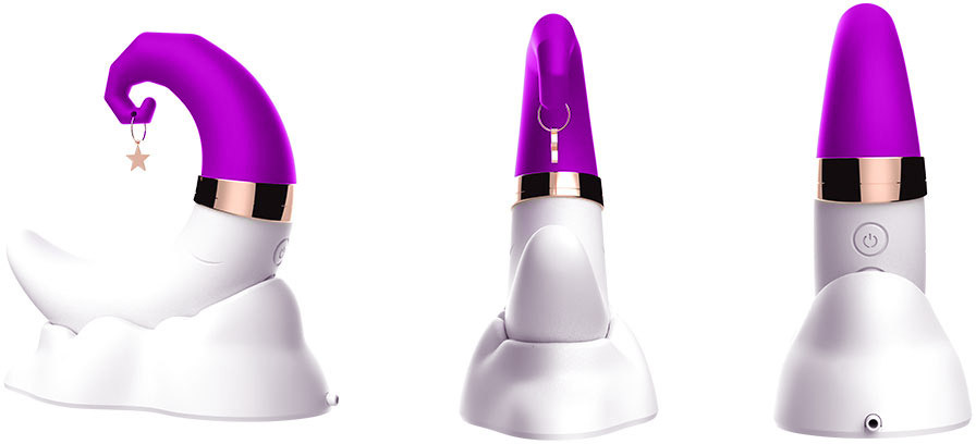 Happy Moon Rechargeable Pleasure Air Clitoral Stimulator With G-Spot Vibrator - Different Angles