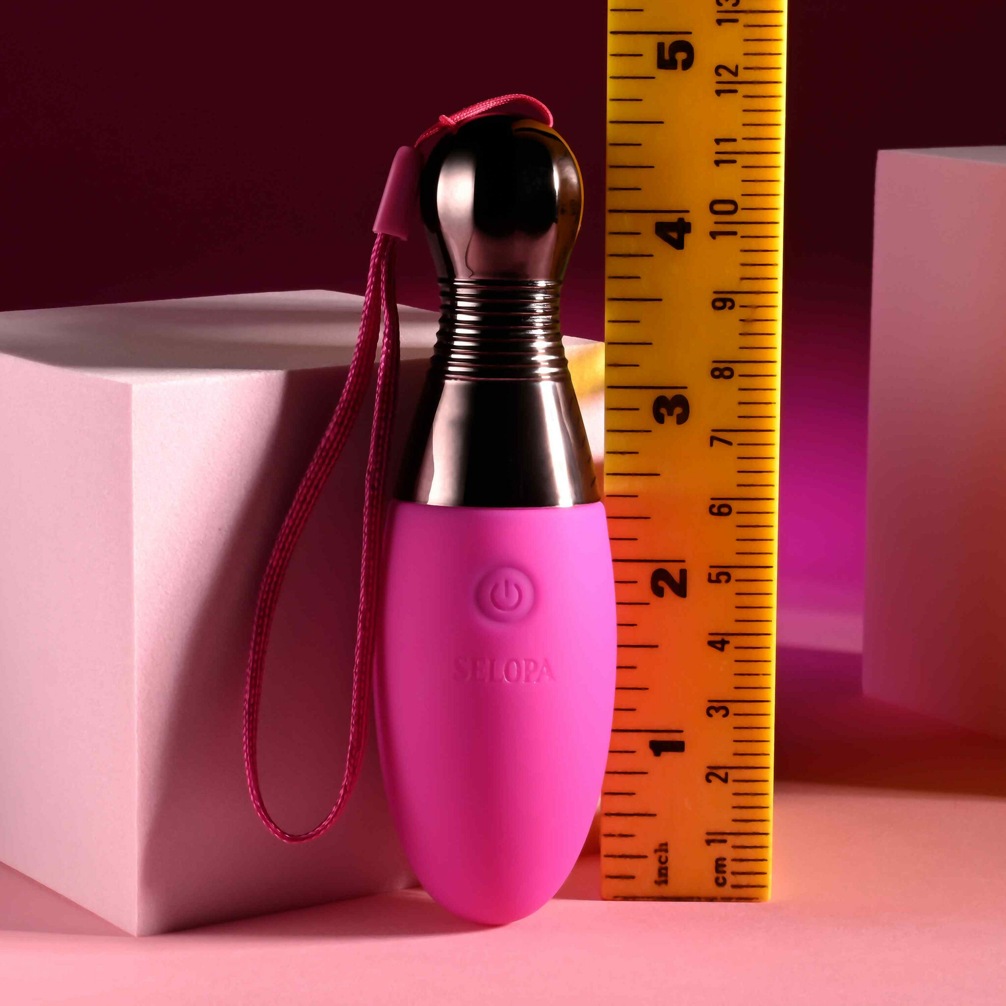 Selopa Companion Rechargeable Silicone Vibrating Egg - Measurements