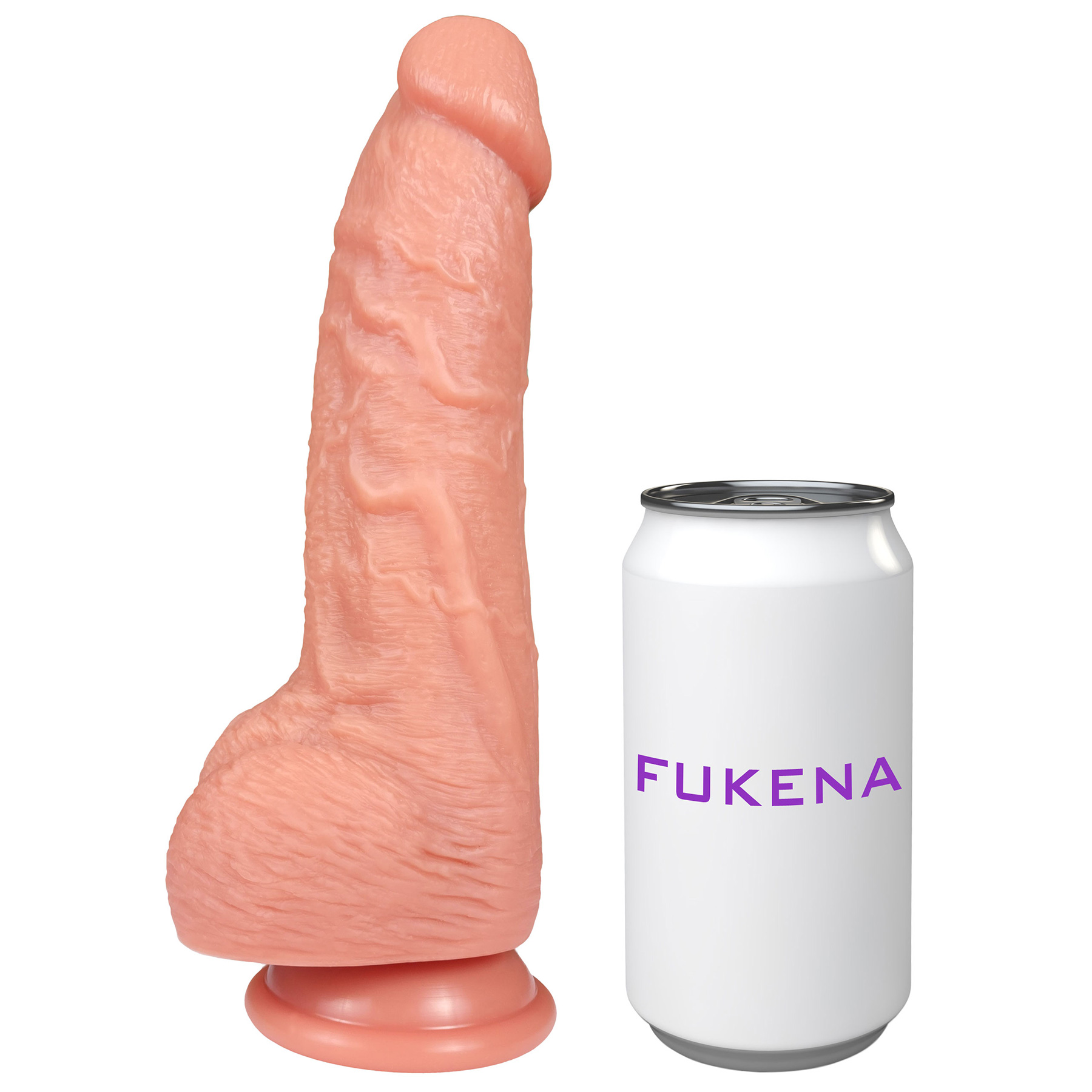 The Farmer 7 Inch Silicone Ultrarealistic Dildo With Balls By Fukena - Size Reference