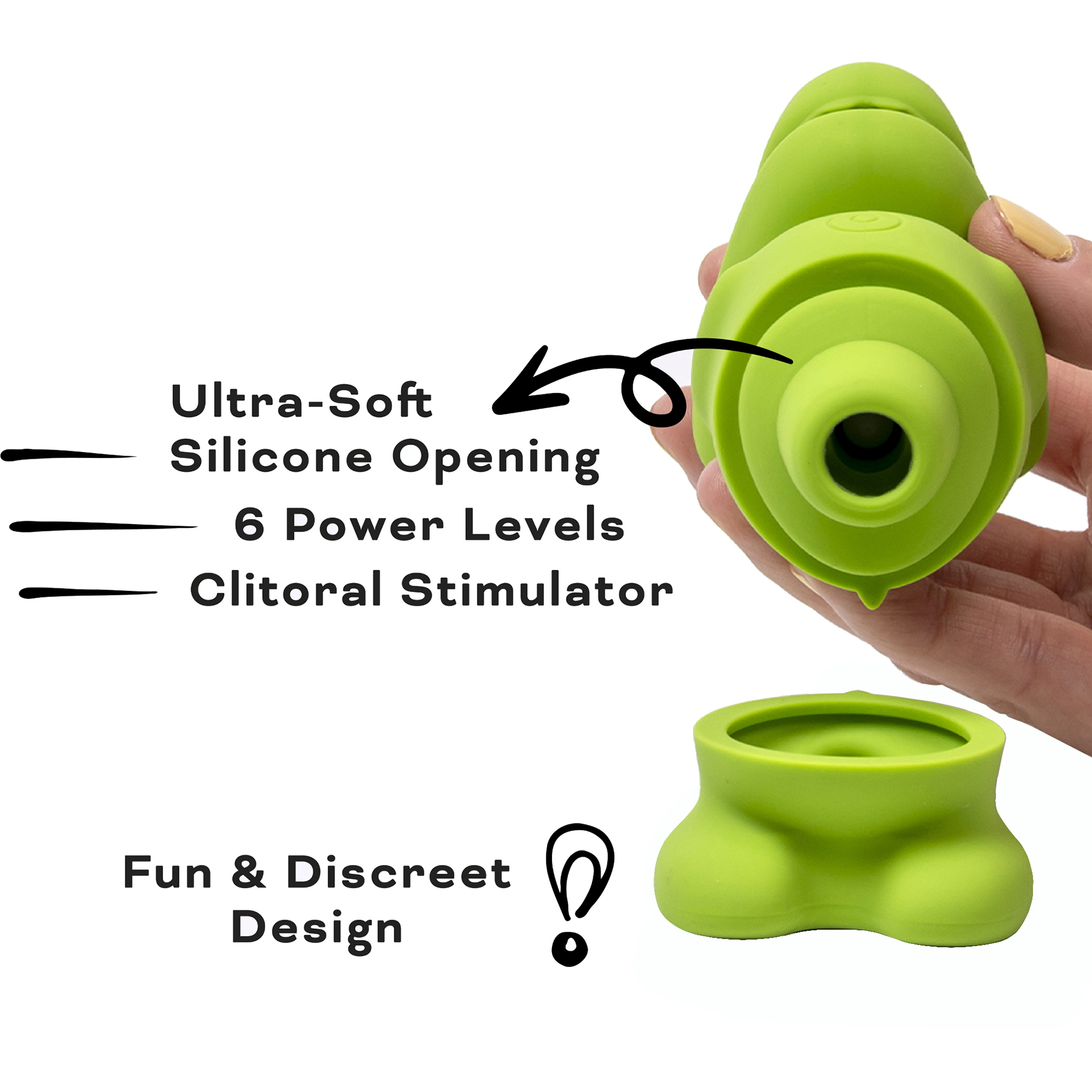 Little GOO The Suck-o-Saurus Silicone Rechargeable Clitoral Pressure Wave Stimulator - Feature Graphic