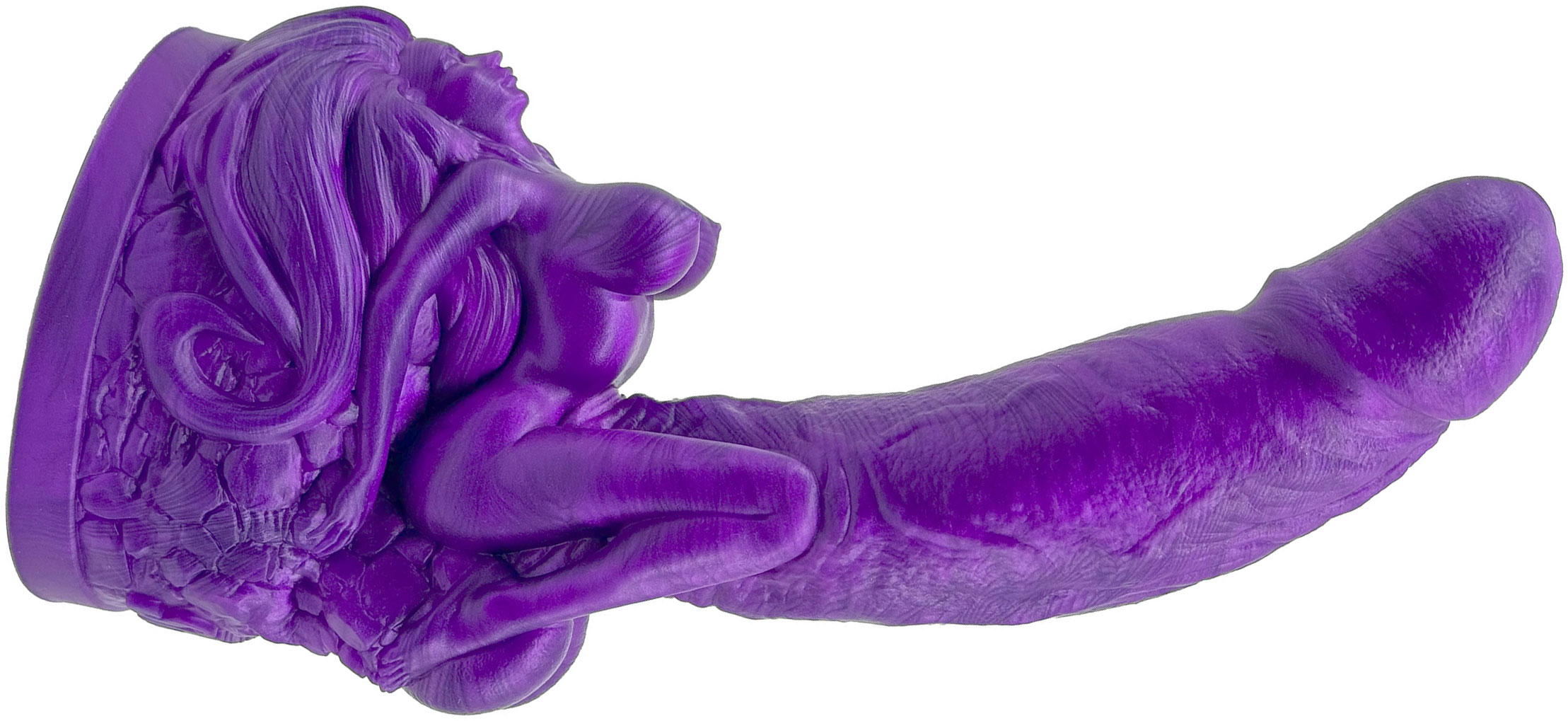 The Siren 9" Silicone Fantasy Dildo With Grinder - Side View